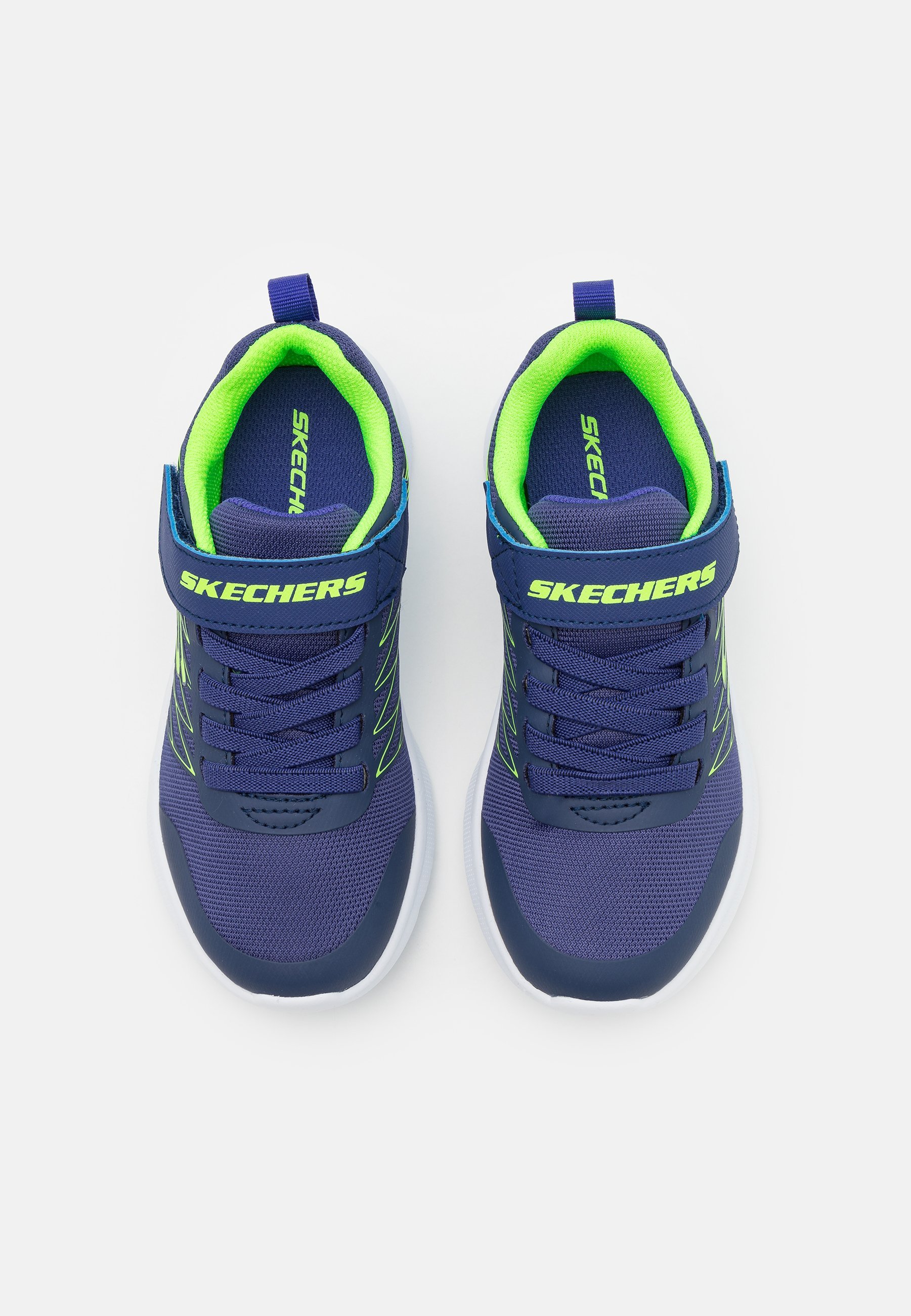 Skechers MICROSPEC - Sneakers - marineblauw/limoengroen/zilver