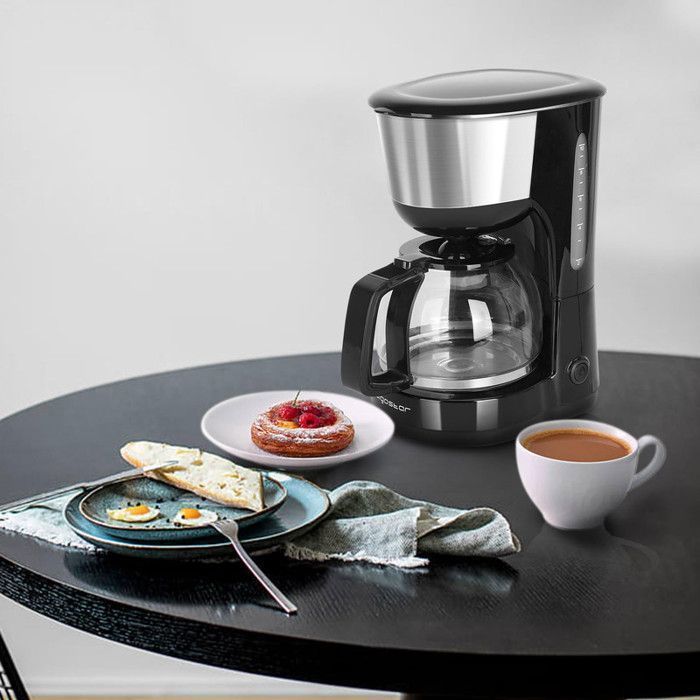 Caffettiera a filtro Aigostar, 1000 W, capacità 1,25 l, senza BPA, con filtro permanente lavabile e funzione di mantenimento in caldo.