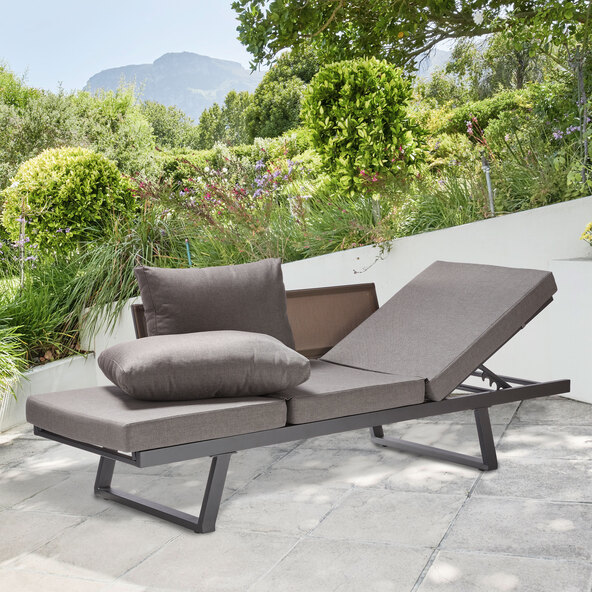 Aluminum garden daybed including cushions, 200 cm