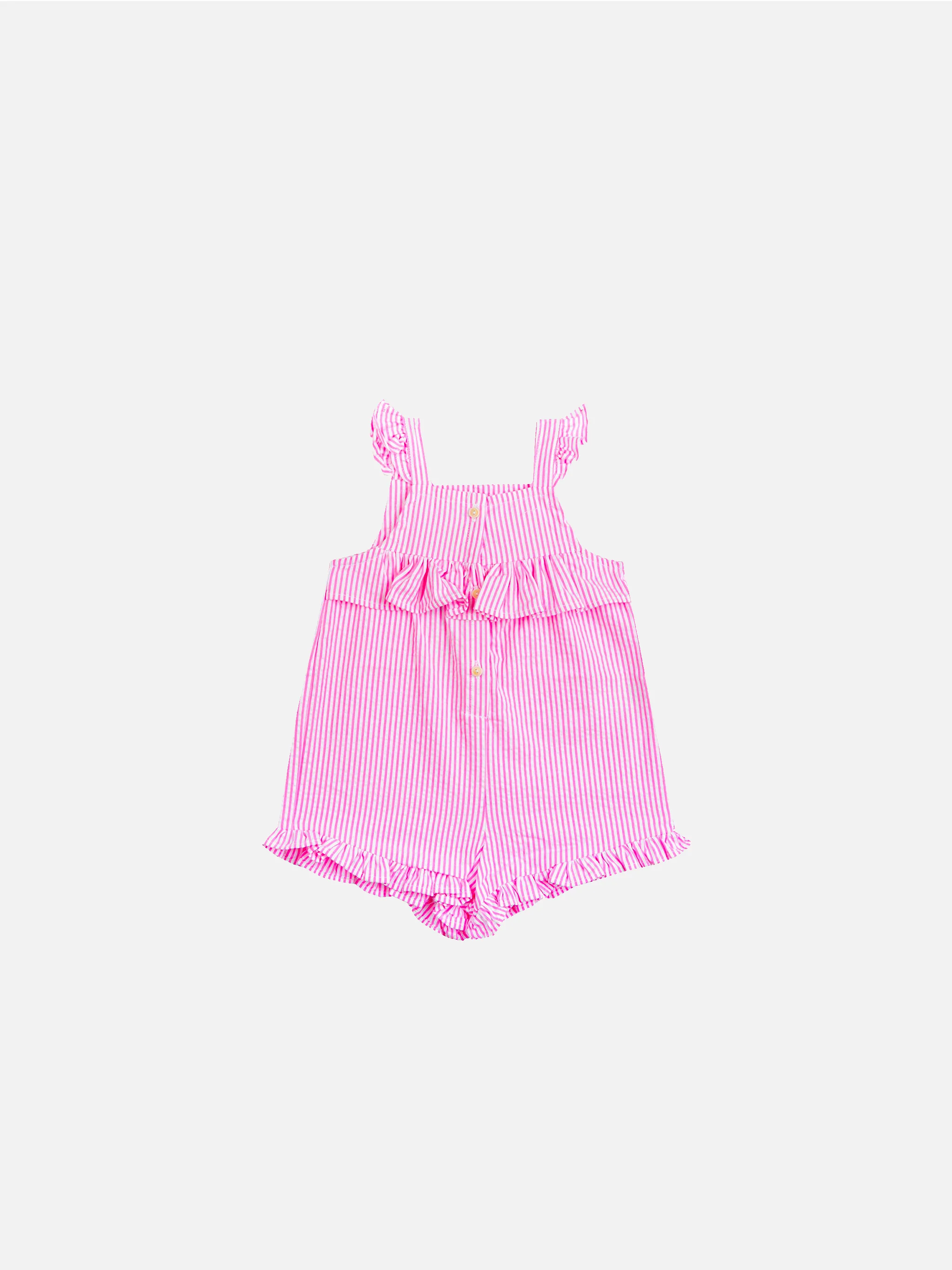 Babyjurkje voor meisjes met roze streepjesprint
