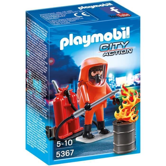 PLAYMOBIL – FEUERWEHRMANN MIT FEUERWEHRANZUG – 5367 – Unisex – Ab 5 Jahren