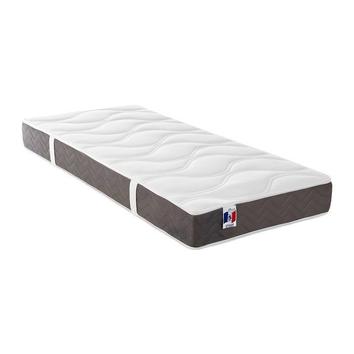 Cama eléctrica de relajación con base de láminas y colchón de látex 100% de 3 zonas - 2 x 90 x 200 cm - Natural claro - JUPITER de YSMÉE