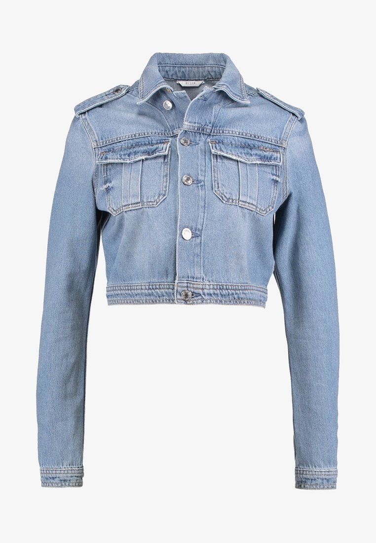 Džínová bunda Guess - modrá denim