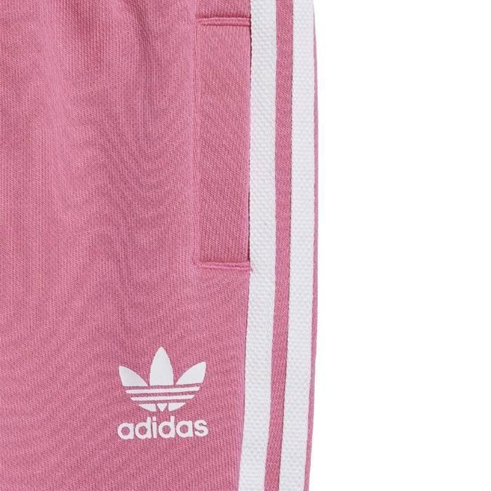 Sudadera rosa Adidas de cuello redondo para niña