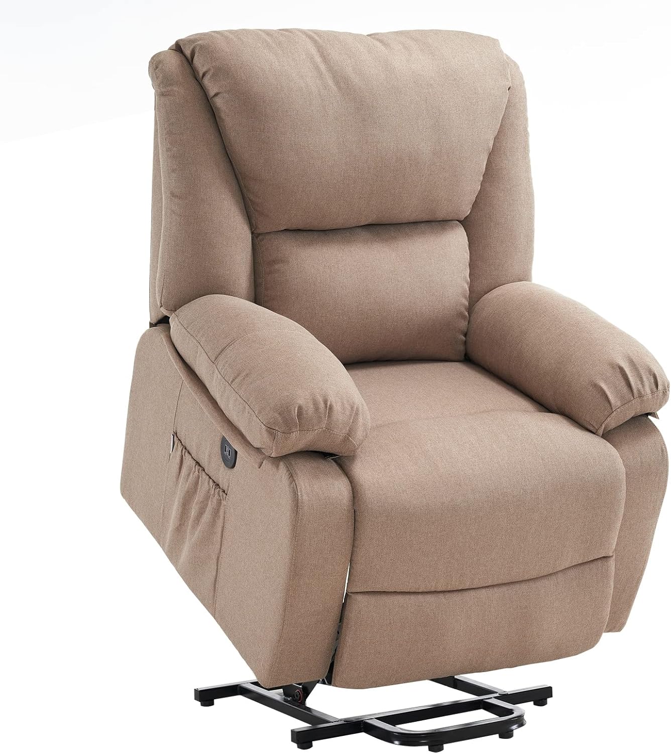 ECODE Stelvio Lift Chair Relax Massagesessel, 160º elektrische Liegefunktion, Wärmefunktion, Automatikprogramme, Vibrationsfunktion, 2 USB-Ladeanschlüsse, A++, ECO-8520UP (Beige)