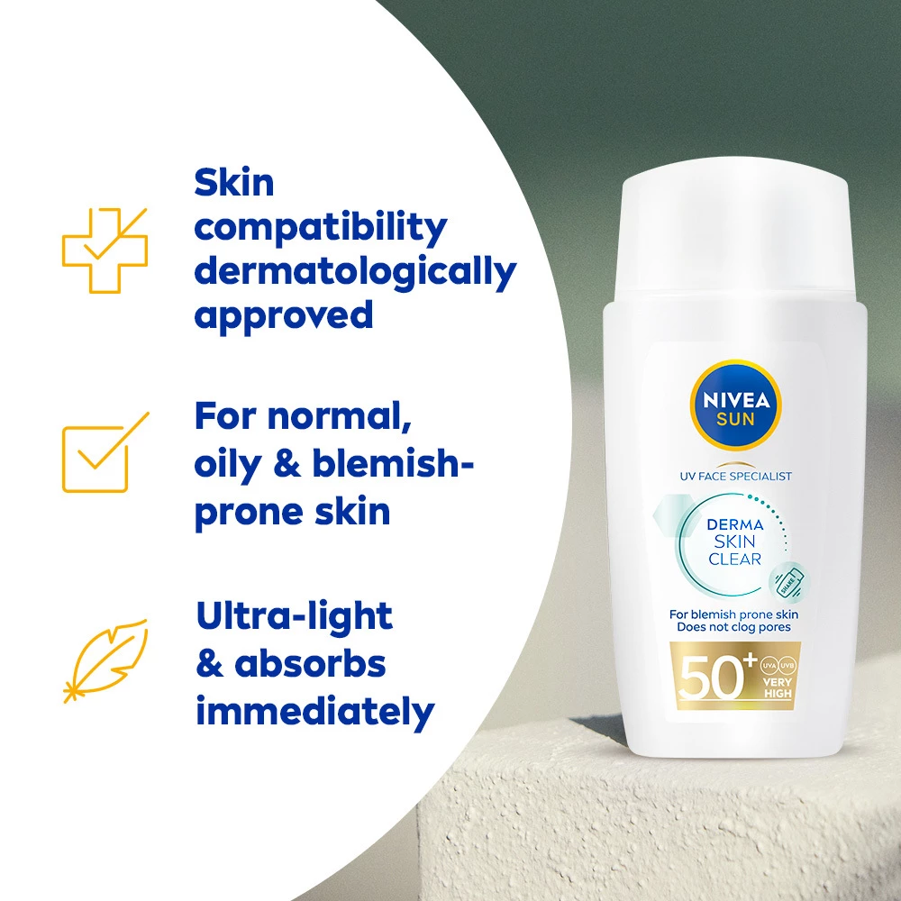 NIVEA UV Face Specialist Derma Skin Clear SPF50+ naptej 40 ml
