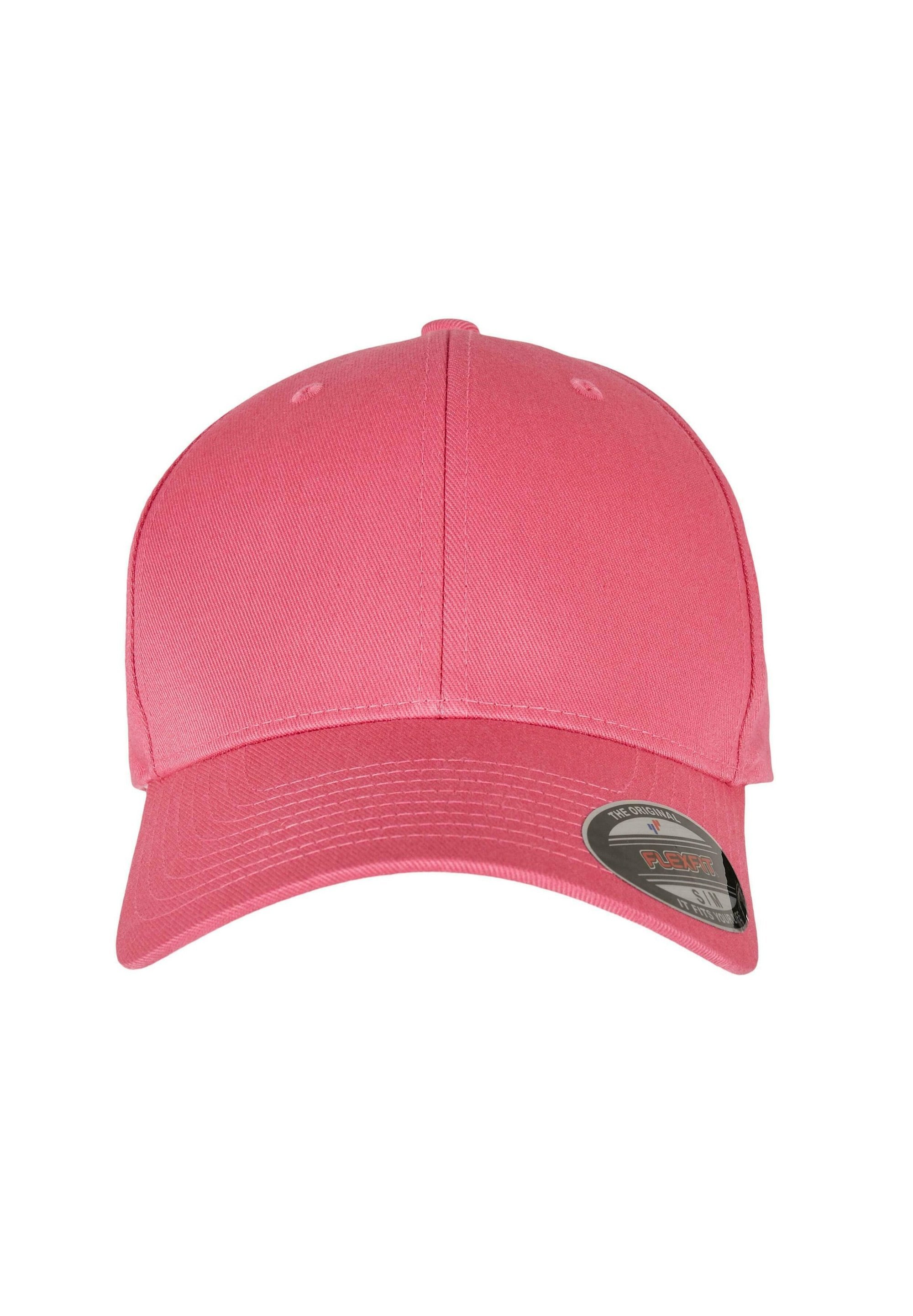 Casquette Flexfit en laine peignée rose foncé