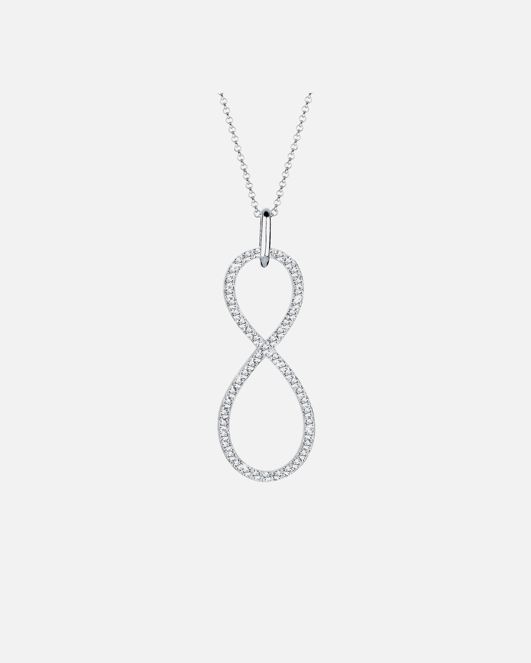 Elli PREMIUM Femmes Infinity avec cristal Endless en argent sterling 925