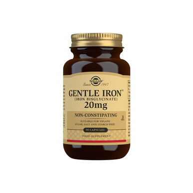 „Solgar Gentle Iron“ – geležies 20 mg 90 kapsulių