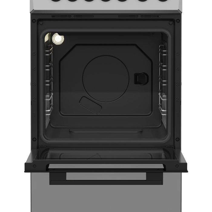 Keramische kookplaat - INDESIT - I5V3PCS - 4 branders - 7,7 kWh - 50 cm breed - Zilver
