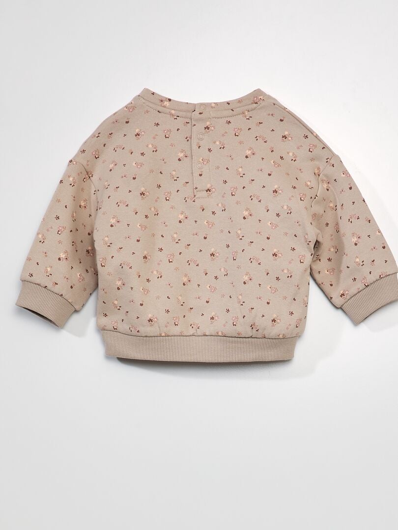 Moletom estampado com letras bordadas - ROSA