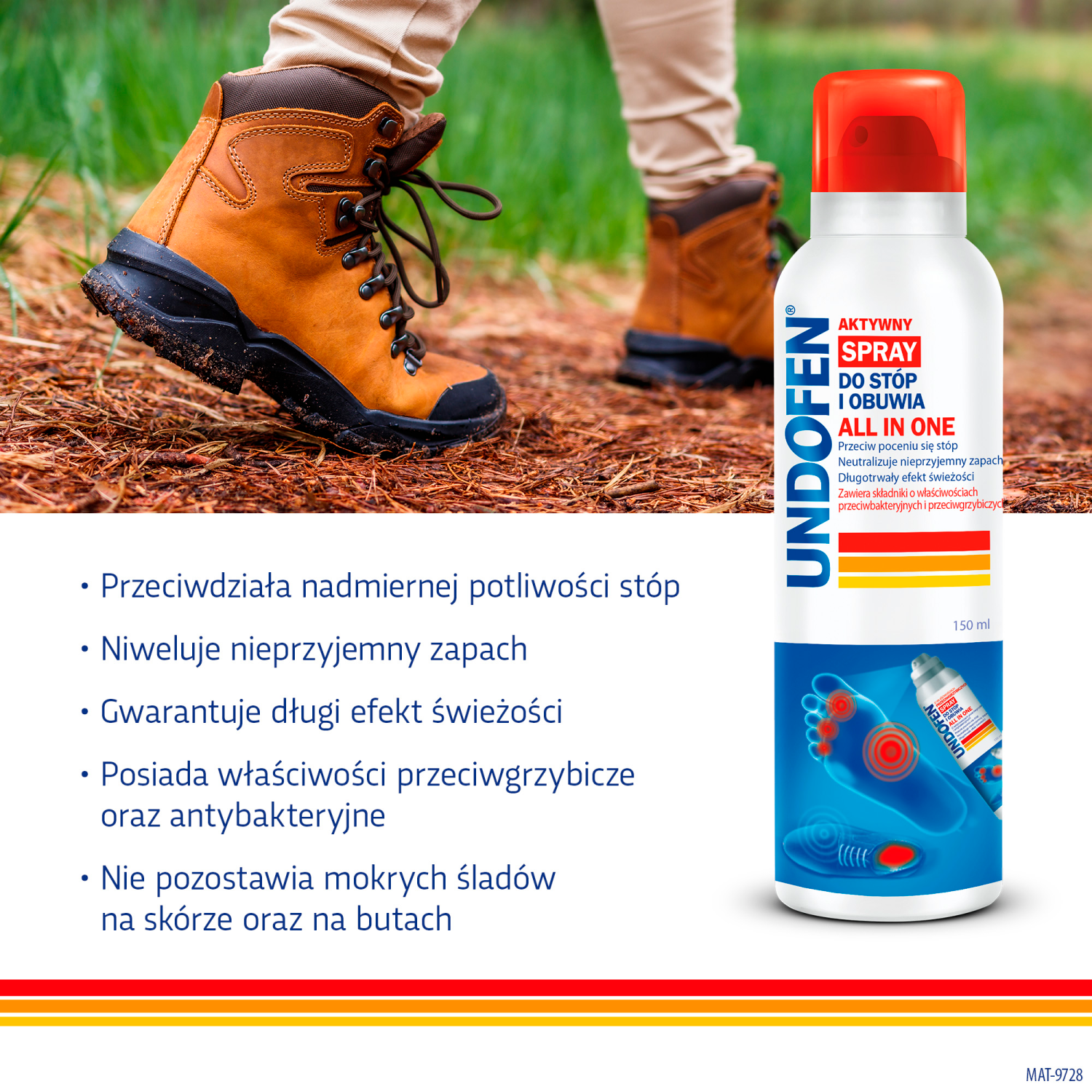 Undofen priešgrybelinis purškalas pėdoms ir batams 150 ml