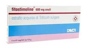 FITOSTIMOLINE Fitostimolin 600 mg 6 óvulos vaginales Extracto acuoso de la hierba Triticum Vulgare