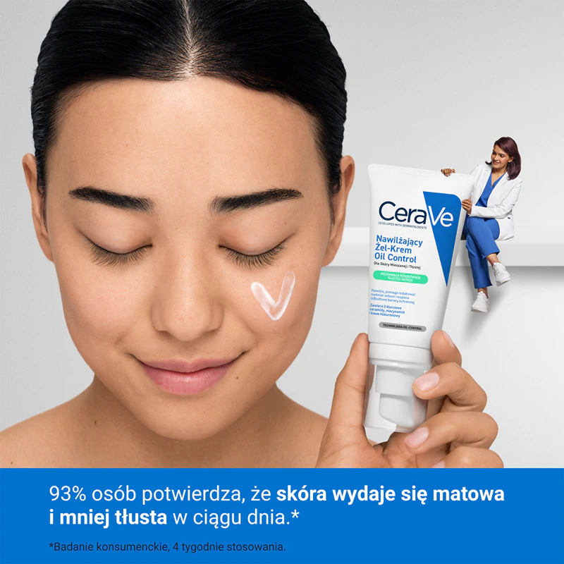 Gel-creme hidratante CeraVe Oil Control para pele mista