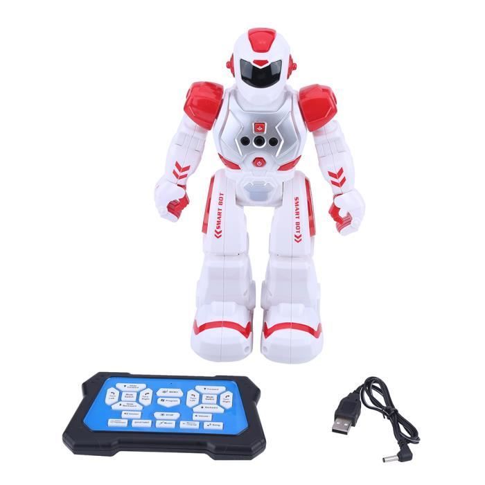 Robot intelligente telecomandato con sensore di gesti, che canta e balla, giocattolo educativo per bambini (rosso) - TIP