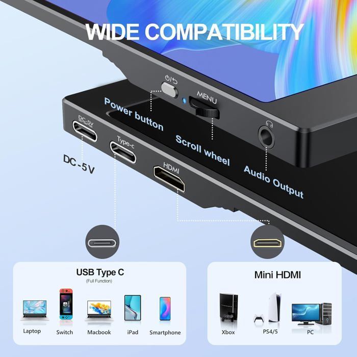 Monitor portatile - MOMODS - 156DM2 - 15,6 pollici - IPS - 1080P FHD