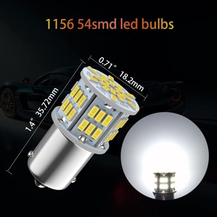 1156 Ba15s P21w LED Ampoules Super Brillant Blanche 6000K-Pour Auto Voiture RV DRL Feux de Jours/Feu de Recul/Feux de Brouillard