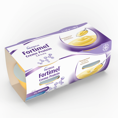 Fortimel Pack Cream Protein Banana -lisäravinne Korkea energia- ja proteiinipitoisuus 4 x 125 g 4 x 125 g