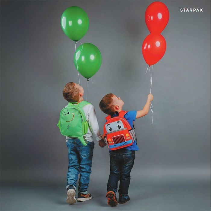 Boys' Kindergarten Backpack, Dinosaur Design, Small Excursion Backpack with Reflectors, 29x23x8 cm