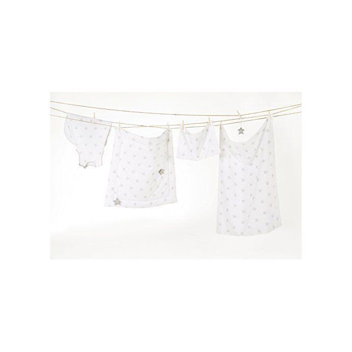 Cambiador - ROBA - LITTLE STARS - 85 x 75 cm - Blanco con estrellas grises