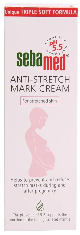 creme antiestrias Sebamed é um creme corporal que reduz as estrias existentes e previne o aparecimento de novas.