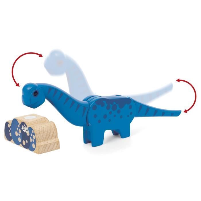 Trenino elettrico a batteria Brio Dinosaur - Dinosauro incluso - per set di trenini in legno - Età 3+ - Brio World - 36096
