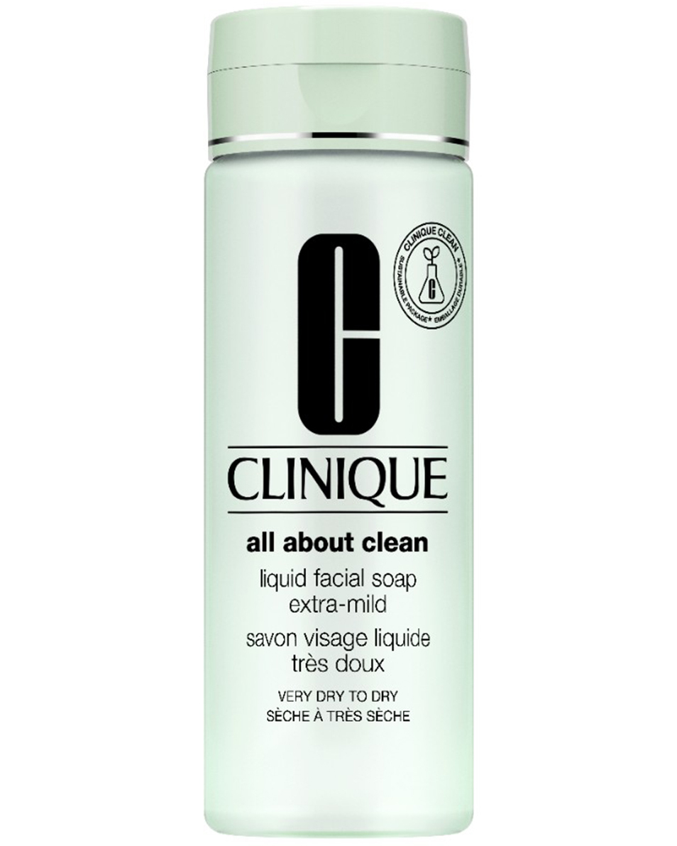 CLINIQUE ALL ABOUT CLEAN™ LIQUID FACIAL SOAP EXTRA MILD - SKIN TYPE 1 CLEANSER - ZEER DROGE TOT DROGE HUID - 3-STEP SYSTEM