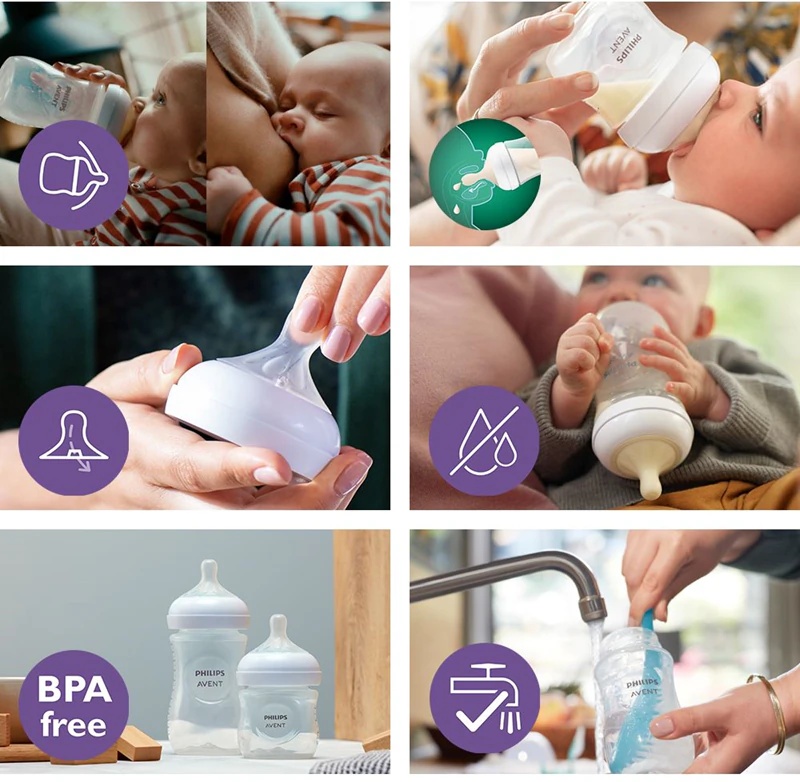 Philips Avent Steklena otroška steklenička Natural Response SCY930/01
