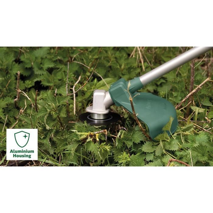 Desbrozadora Bosch AFS 23-37 (1000 W, incluye 3 hilos de 37 cm, 1 cuchilla y 1 correa para el hombro).