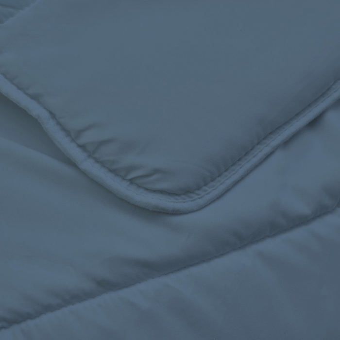 Piumino avvolgente di peso medio 220x240 cm per letto matrimoniale - Rivestimento ultra morbido - 350 g/m² - Prodotto in Francia - Blu - BLEU CALIN
