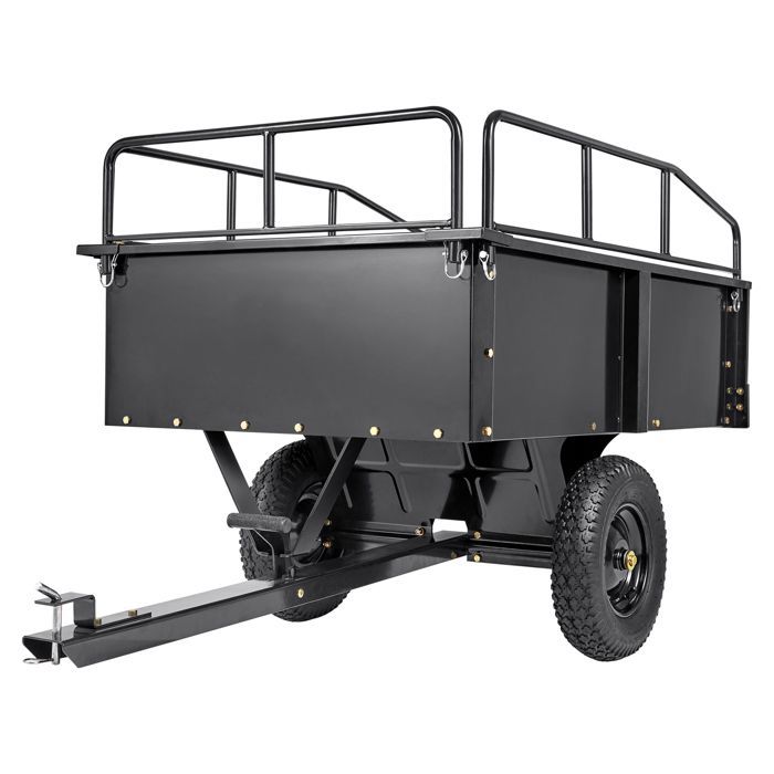 Remolque basculante DUOKU - BTC002C - Capacidad de 340 kg - 15 pies cúbicos - Acero negro