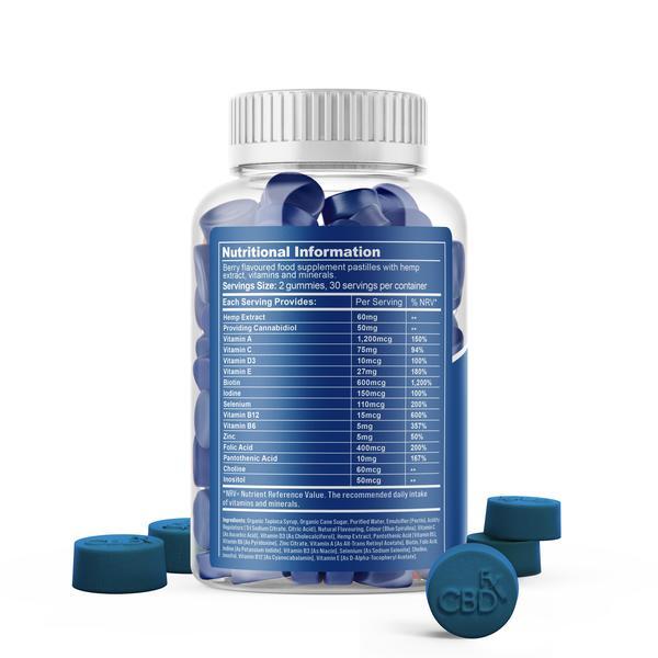 CBDfx Multivitamine CBD Gummies voor mannen, 60 stuks, 1500 mg | Gezondheid | Superdrug