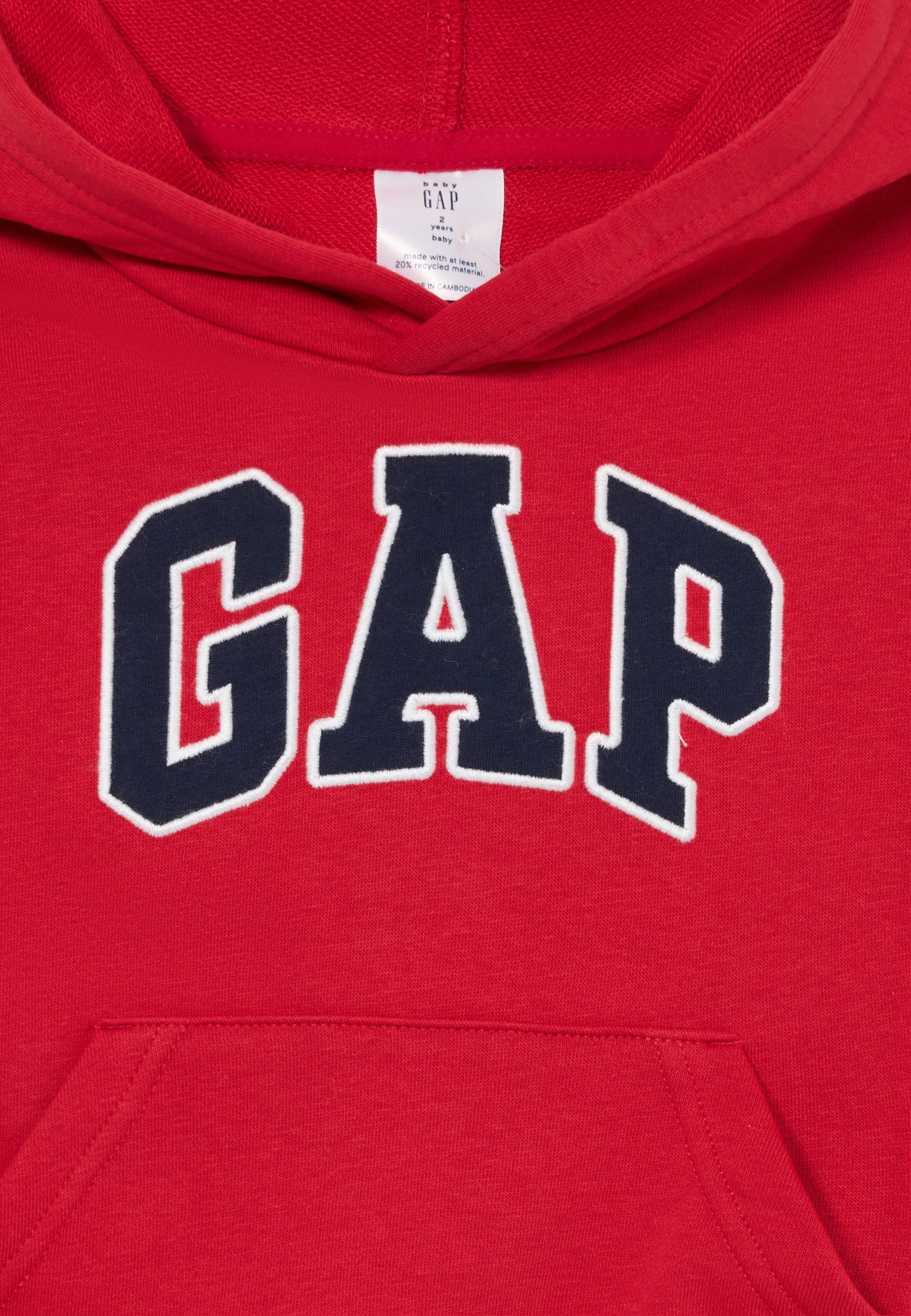 GAP LOGO TODDLER BOY - Bluza z kapturem - nowoczesna czerwień
