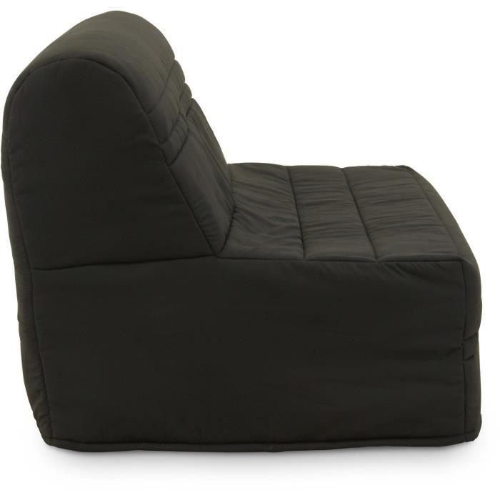 Sofá cama JOE BZ - Tapizado gris antracita - 3 plazas - Ancho 143 x Profundidad 97 cm - Superficie para dormir 140 x 190 cm
