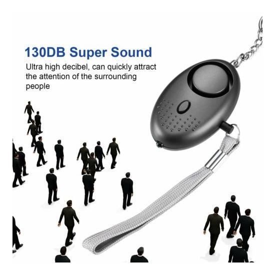 GETEK Alarme personnelle 130 dB avec lampe de poche et porte-clés — compacte 45×67×25 mm