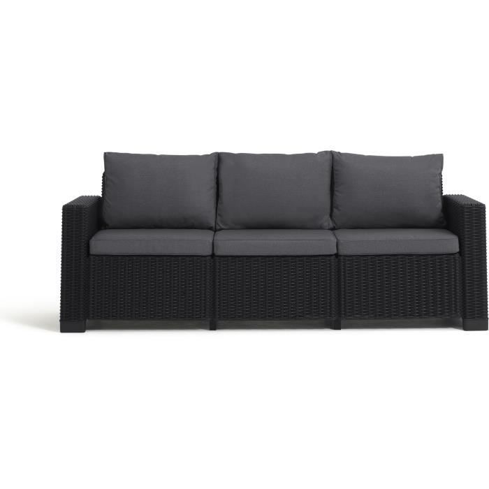 Set di mobili da giardino in resina effetto rattan intrecciato - Allibert di KETER - 5 posti - Moorea - Grigio grafite