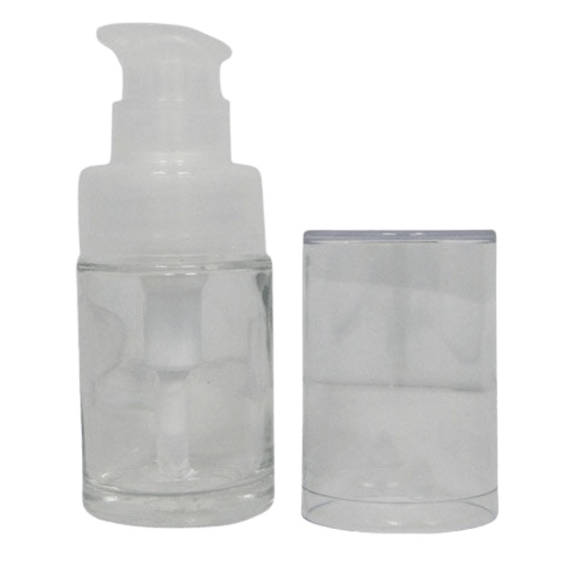 Laura glazen flesje van 15 ml met crèmepompje