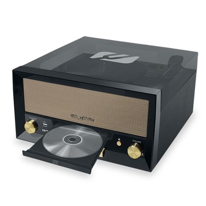 20-Watt-HiFi-CD-System mit Plattenspieler – CD/FM/USB/AUX – 33/45/78 U/min