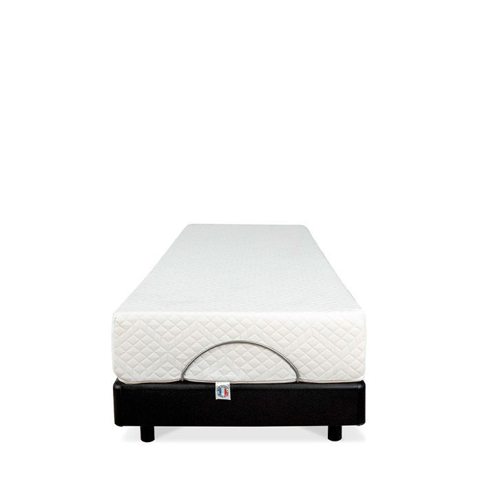Conjunto de colchón de espuma viscoelástica + base de cama eléctrica SuperFlex de 70x190 cm.