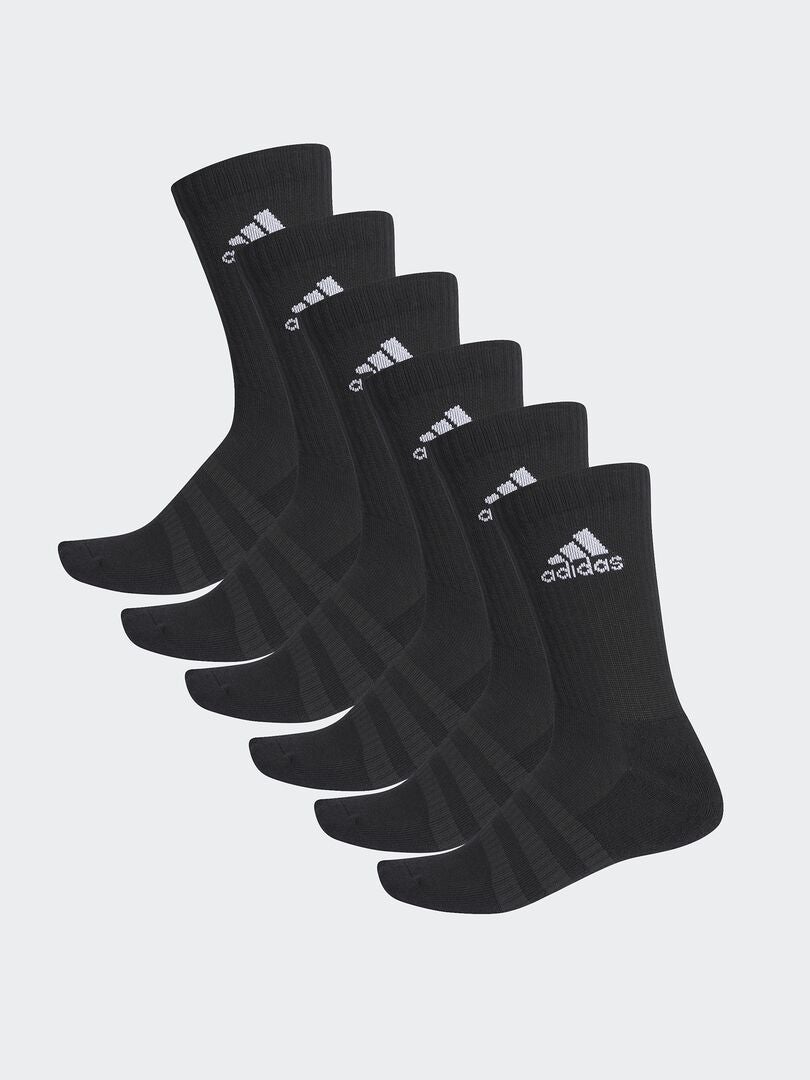 Conjunto de 6 pares de meias 'adidas' - PRETAS