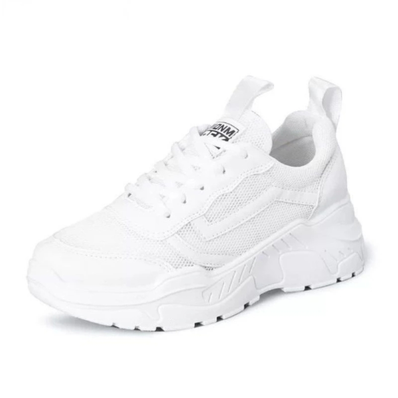2021 Nuove scarpe casual da donna alla moda, comode e traspiranti, in mesh, con lacci antiscivolo, sneakers con plateau, primavera, da donna