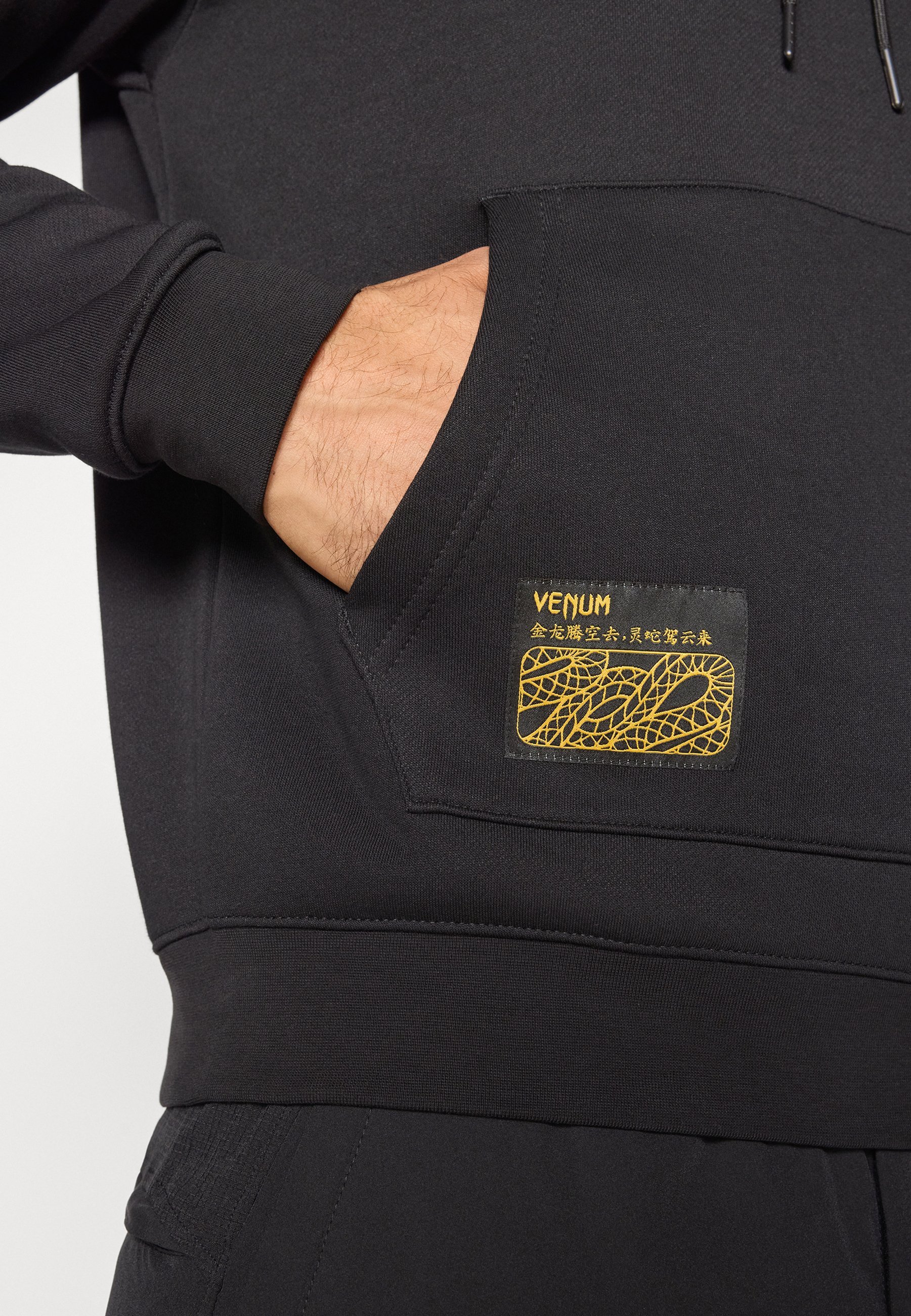 Sweat à capuche Venum SERPENTI - Noir/argenté/doré