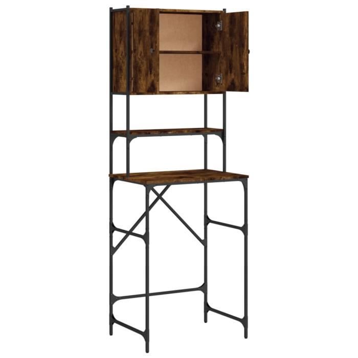 Mothinessto - Mueble para lavadora, roble ahumado, 68x48,5x194 cm