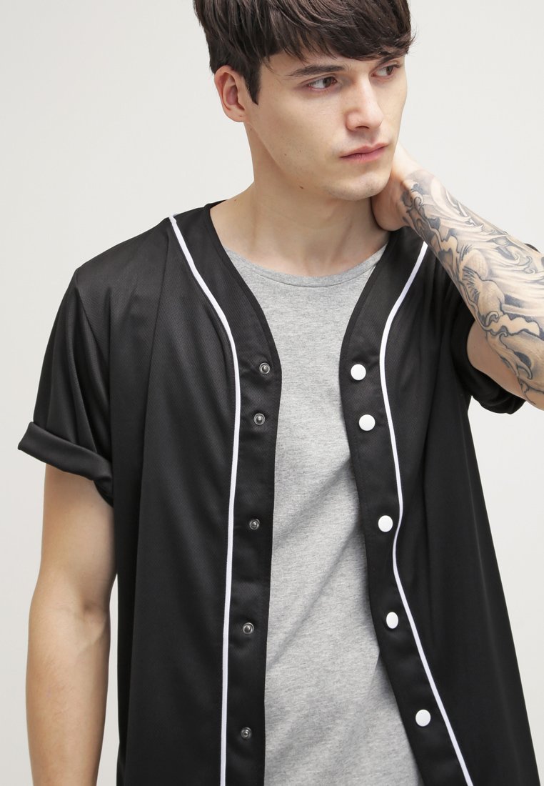 Maglietta Urban Classics BASEBALL - nero/bianco
