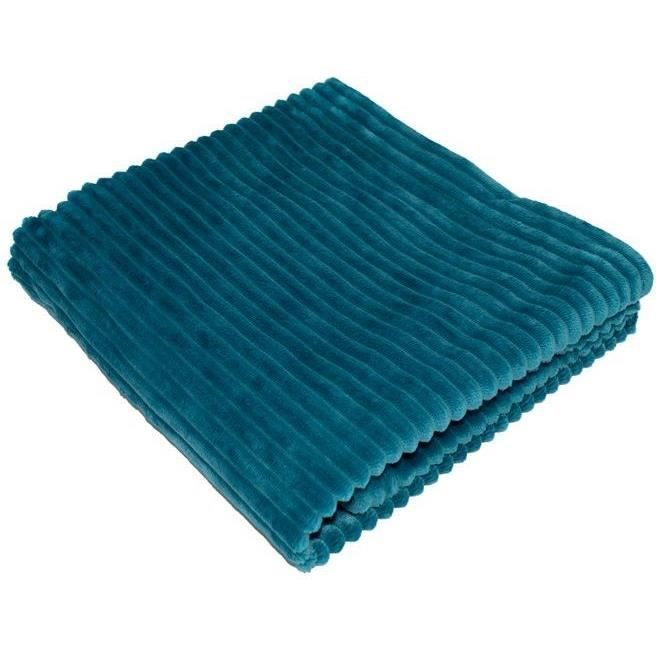 Boudoir Blanket - DOMIVA - Peacock - 75 x 100 cm - Soft and warm corduroy