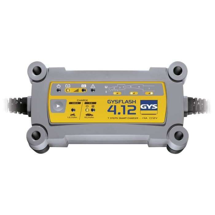 Cargador de baterías - GYS - GYSFLASH 4.12 - 12V - IP65 - 8 etapas de carga