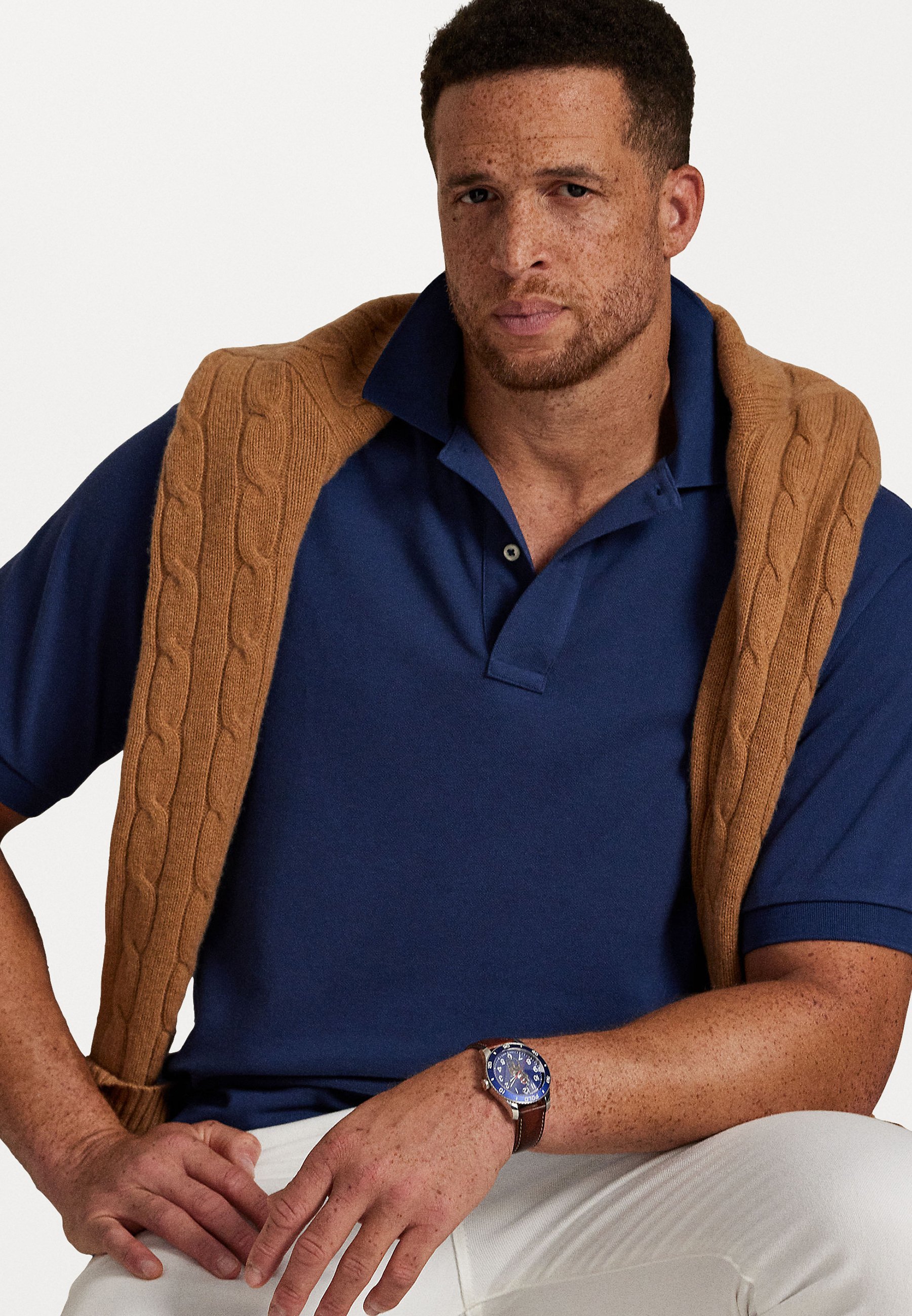 Polo Ralph Lauren Big & Tall HET ICONISCHE MESH POLOSHIRT - Poloshirt - rustiek marineblauw