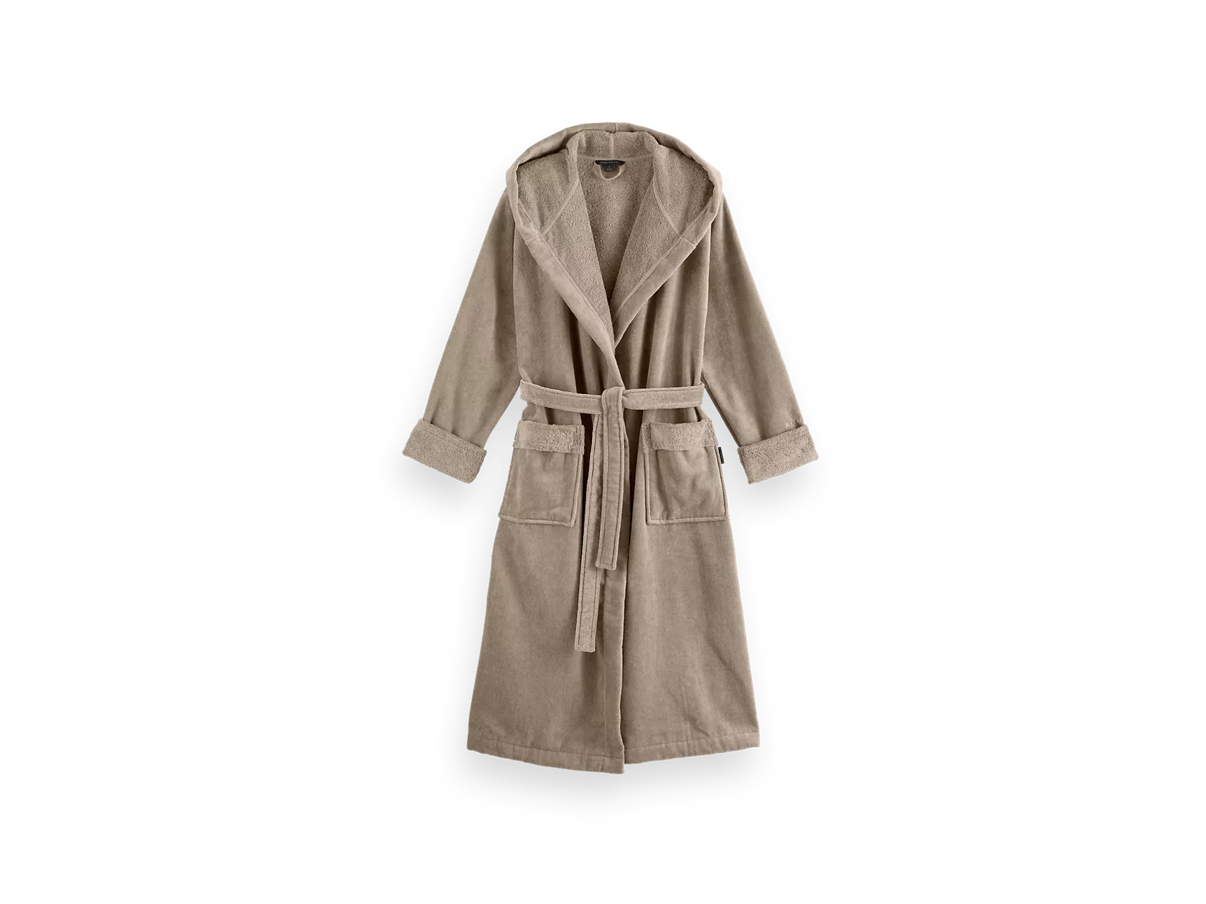Bata de baño de algodón supersuave para mujer, color arena, talla XL.