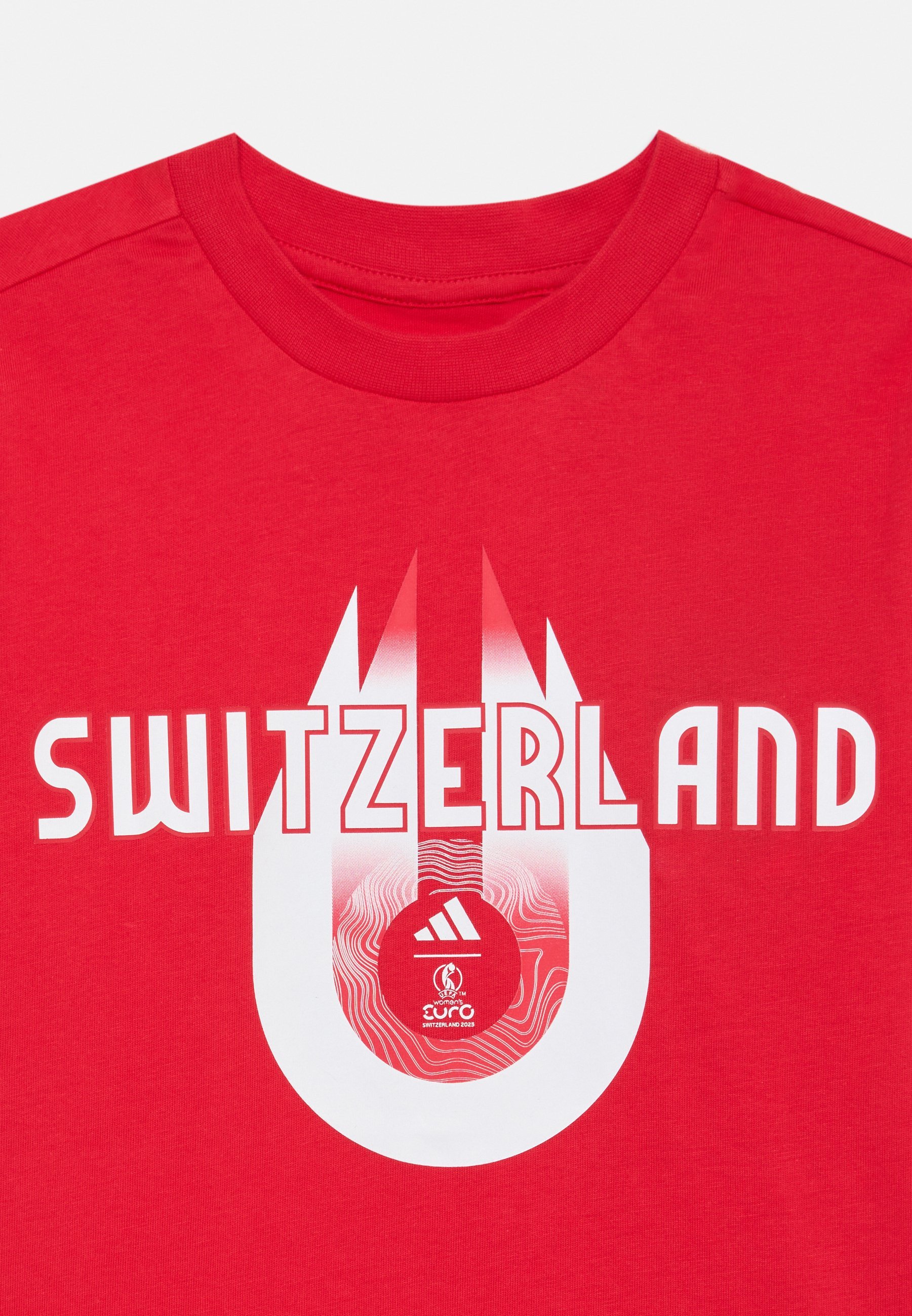 adidas Performance ZWITSERLAND UNISEX - T-shirt met print - puur robijnrood