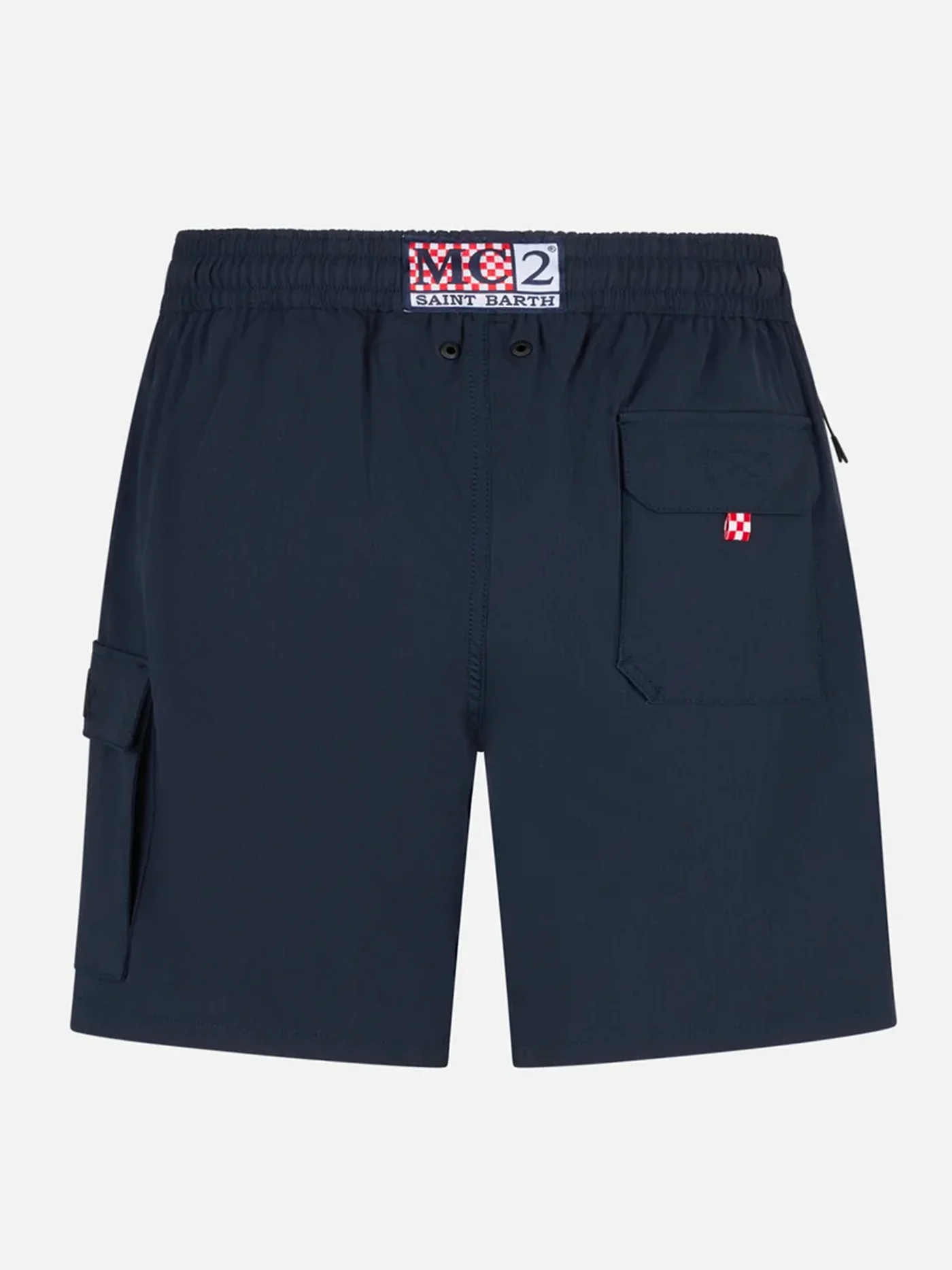 Marineblauwe zwembroek voor heren, comfortabel en elastisch.